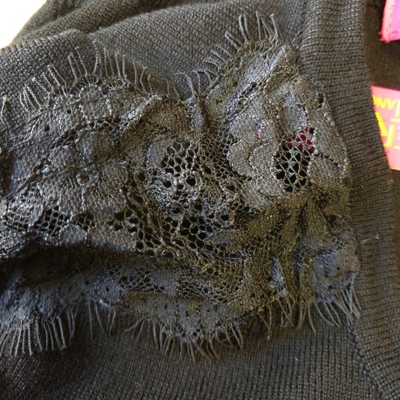 Catherine Malandrino Eyelash Lace Sleeve Cardigan - Picture 4 of 6